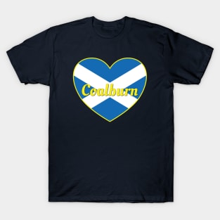 Coalburn Scotland UK Scotland Flag Heart T-Shirt